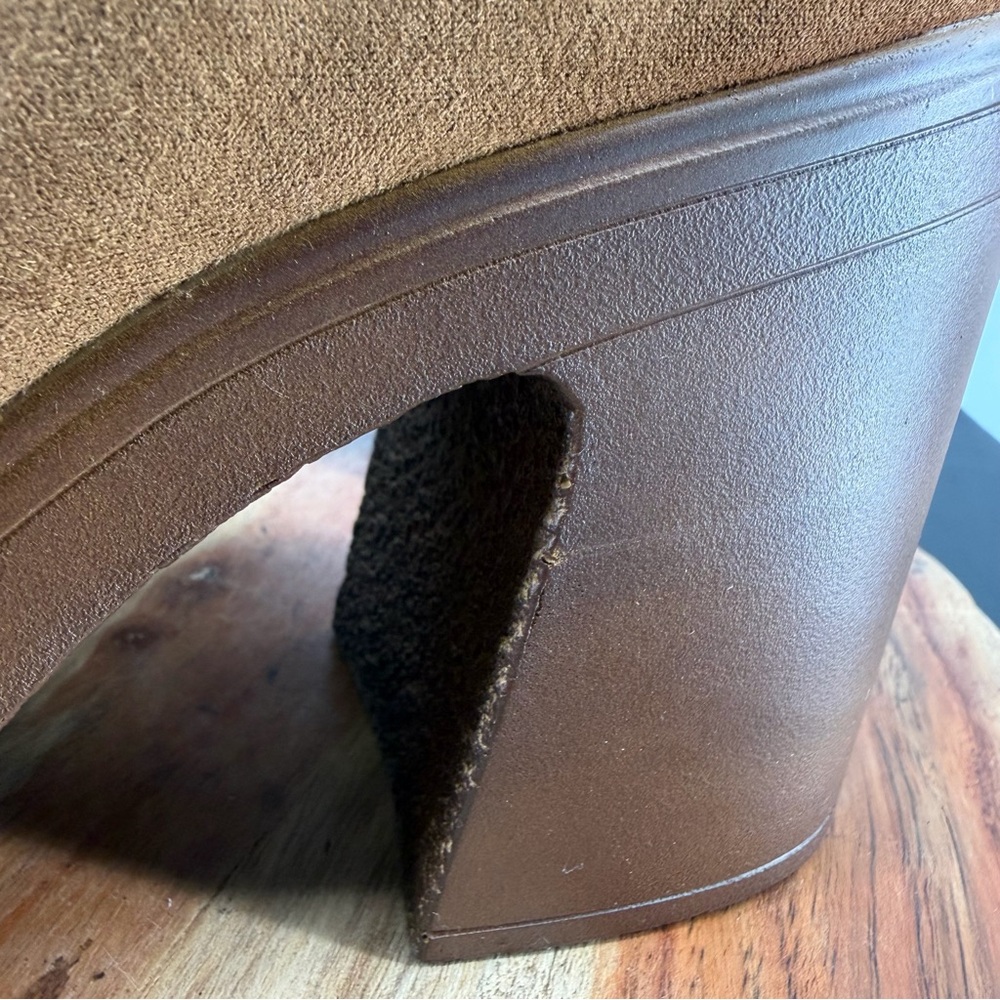 Sun + Stone Brown Suede Platform Mules - Picture 5 of 11